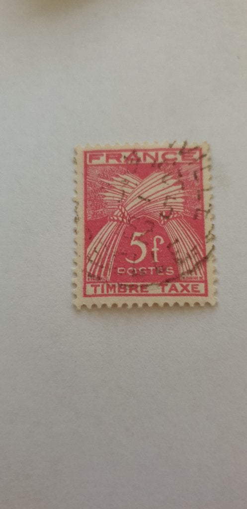 7019 frankrijk belastingzegel 5f 1946, Postzegels en Munten, Verzenden