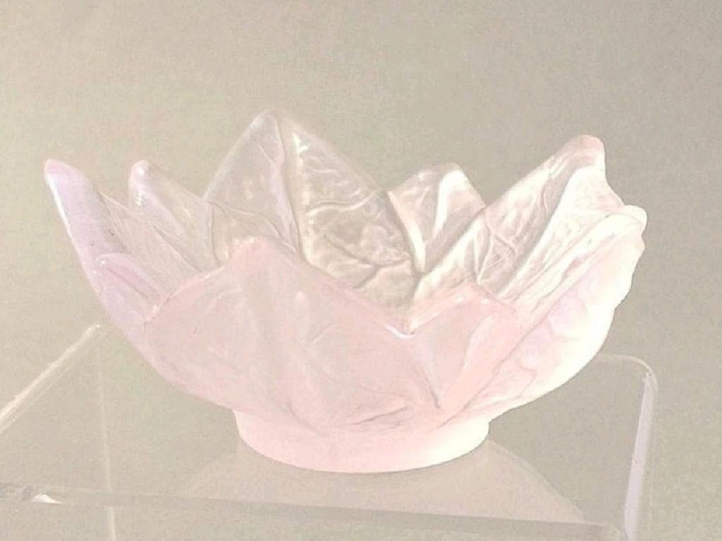 Daum Nancy Frankrijk schaal sieradenschaal rosé roze pink, Antiek en Kunst, Antiek | Glas en Kristal, Ophalen