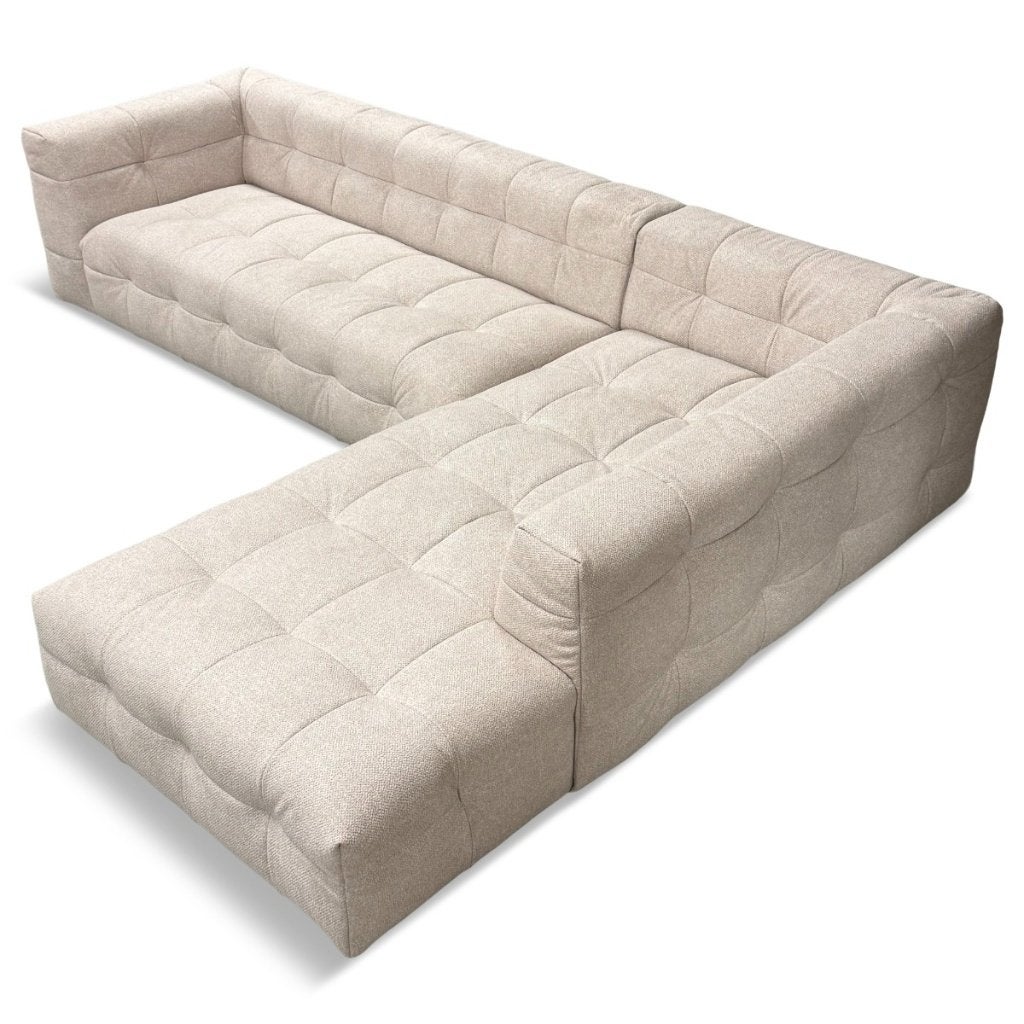 vakken hoekbank beige Japandi stijl **uit voorraad**, Japandi, 250 tot 300 cm, Hoekbank, Nieuw