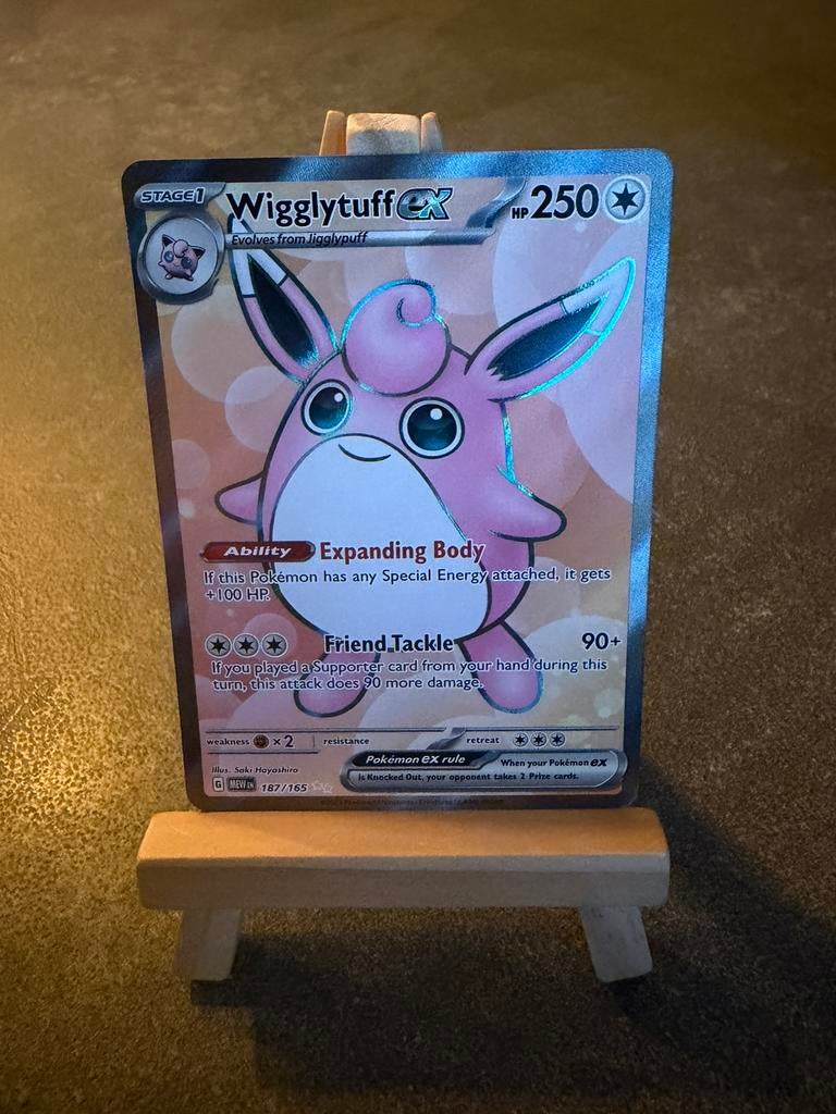 Wigglytuff Ex 187/165 Pokémon Mew 151, Ophalen of Verzenden, Zo goed als nieuw