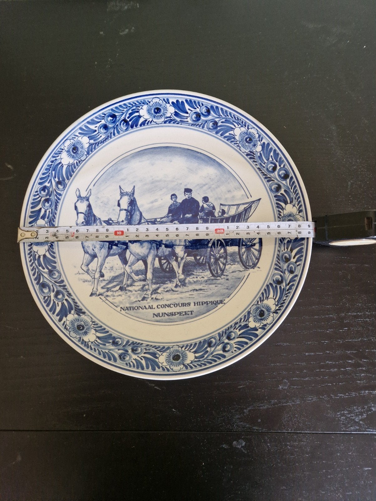 Delfts Blauw Wandbord - Nationaal Concours Hippique Nunspeet, Antiek en Kunst, Ophalen of Verzenden