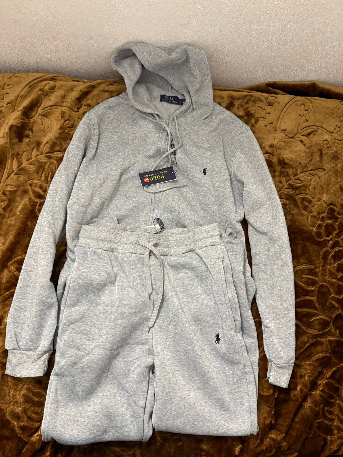 Polo Ralph Lauren trainingspak grijs maat L, Kleding | Heren, Ophalen of Verzenden, Nieuw, Maat 52/54 (L), Grijs