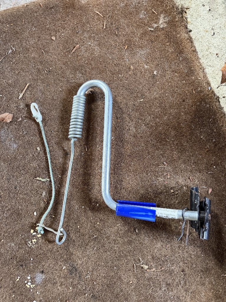 Een hondenfietsbeugel met veer, Dieren en Toebehoren, Honden-accessoires, Ophalen, Gebruikt