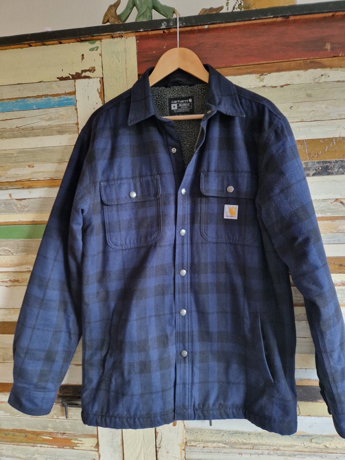 Carhartt Geruite Jas - Maat M - Relaxed Fit, Kleding | Heren, Carhartt, Ophalen of Verzenden, Zo goed als nieuw, Maat 48/50 (M)