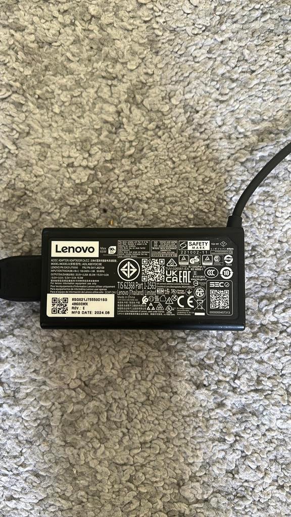 Lenovo laptop 65 Wat usb c om laad kable, Ophalen of Verzenden, Zo goed als nieuw