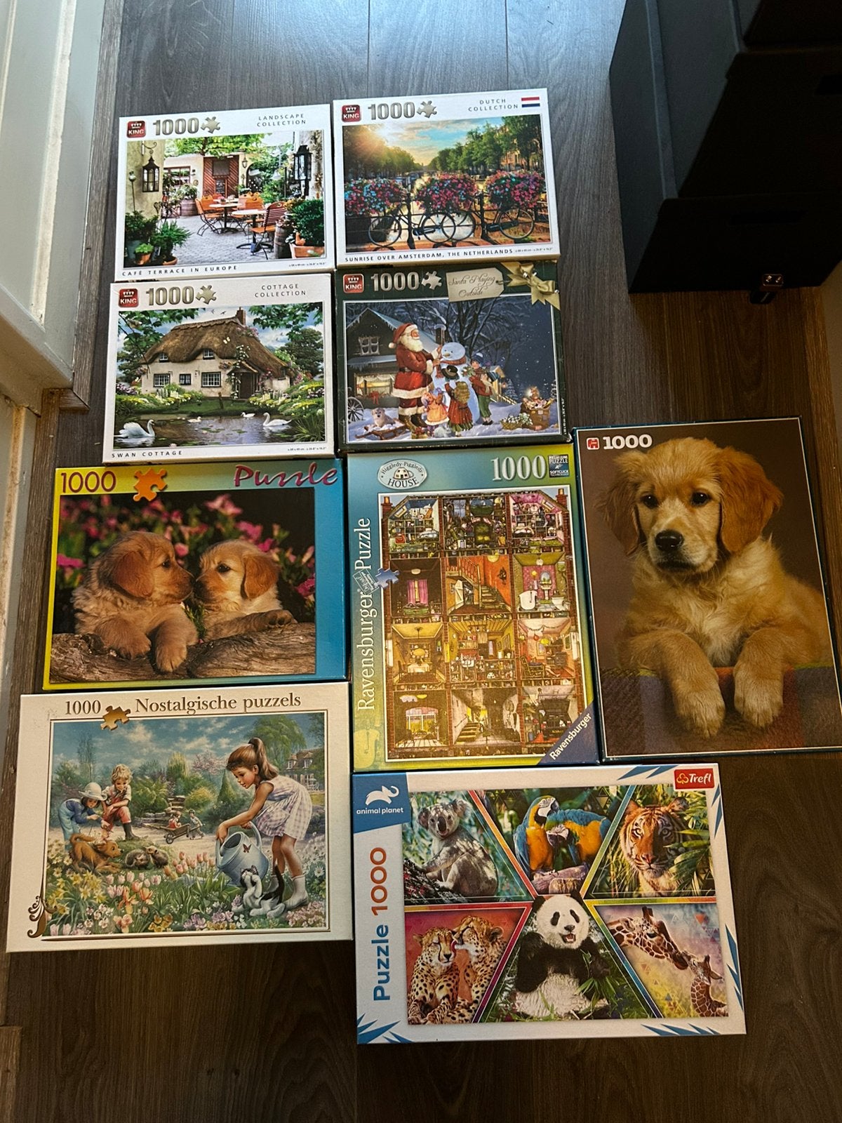 9 puzzels / legpuzzels, Ophalen of Verzenden, 500 t/m 1500 stukjes, Zo goed als nieuw