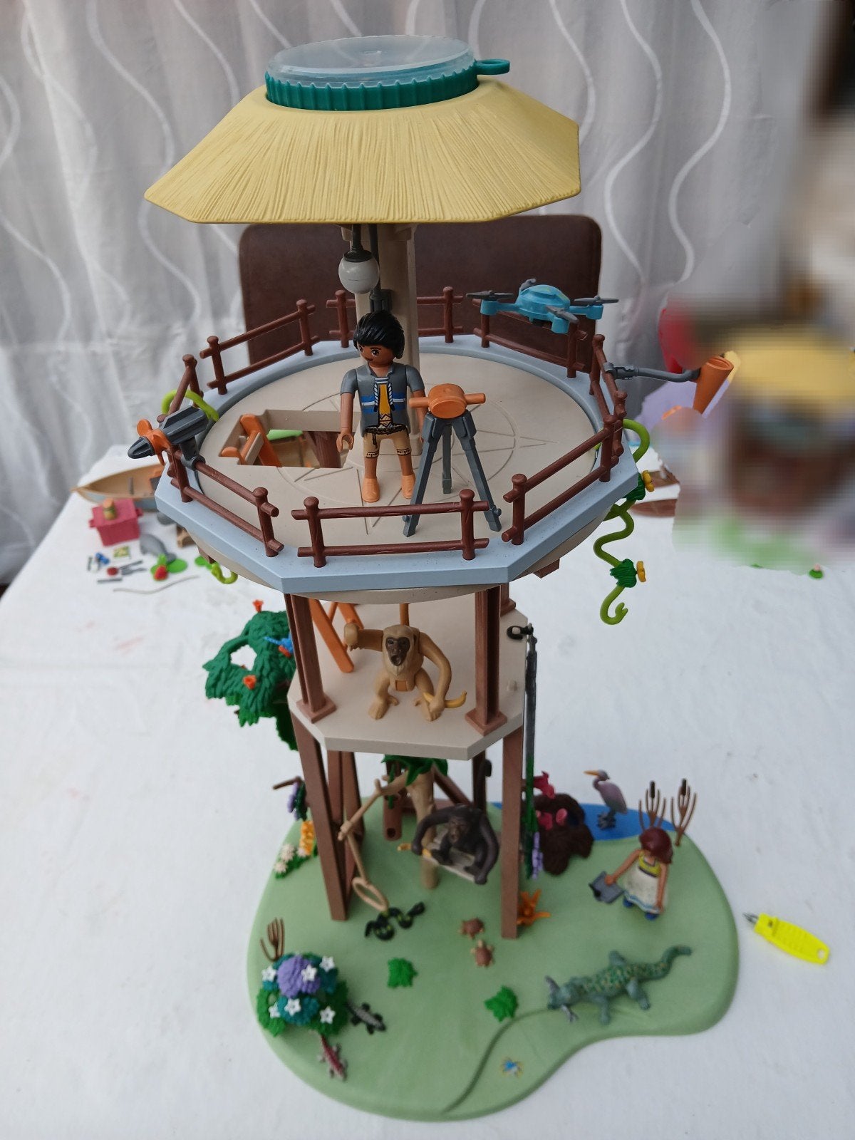 Playmobil 71008, Onderzoekstation met kompas en veel dieren, Ophalen of Verzenden, Gebruikt