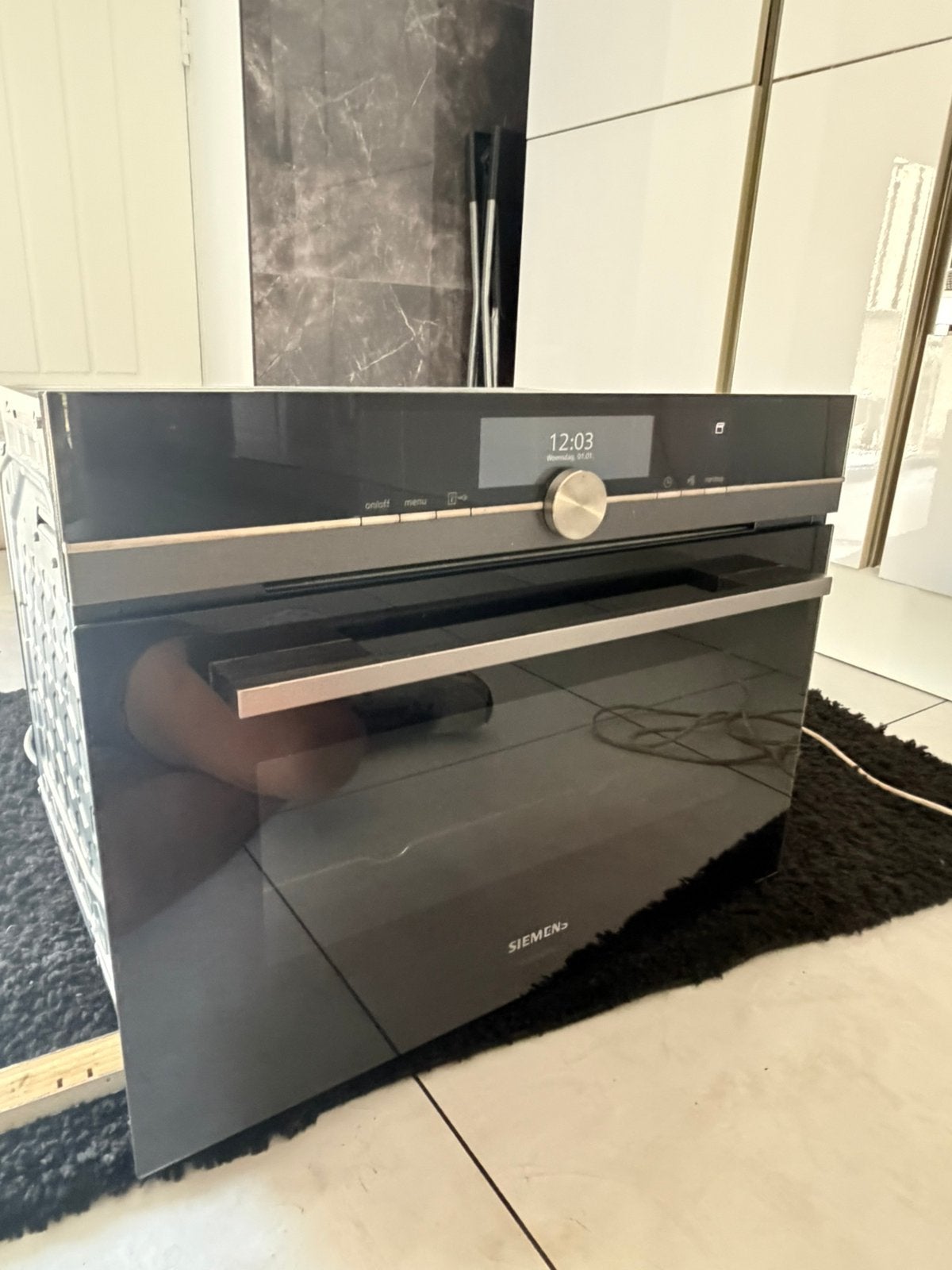 Siemens IQ700 StudioLine BlackSteel combi stoomoven WIFI, Witgoed en Apparatuur, Ophalen of Verzenden, Zo goed als nieuw