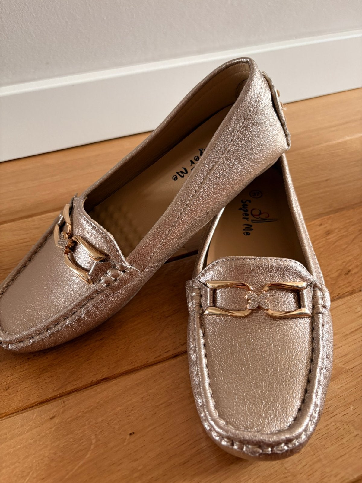 Nieuwe gouden loafers, Overige kleuren, Instappers, Nieuw, Ophalen of Verzenden