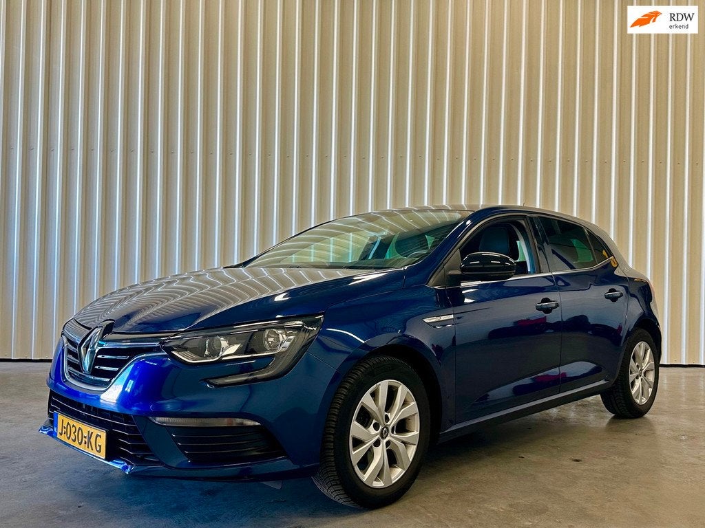 Renault Mégane 1.3 TCe Limited Automaat, Auto's, Renault, Stof, Gebruikt, 4 cilinders, Blauw