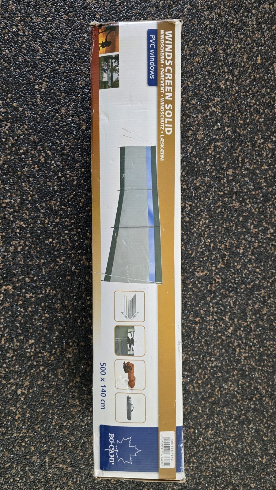 Bo-Camp Windscherm Solid 500x140 cm met PVC ramen, Ophalen of Verzenden