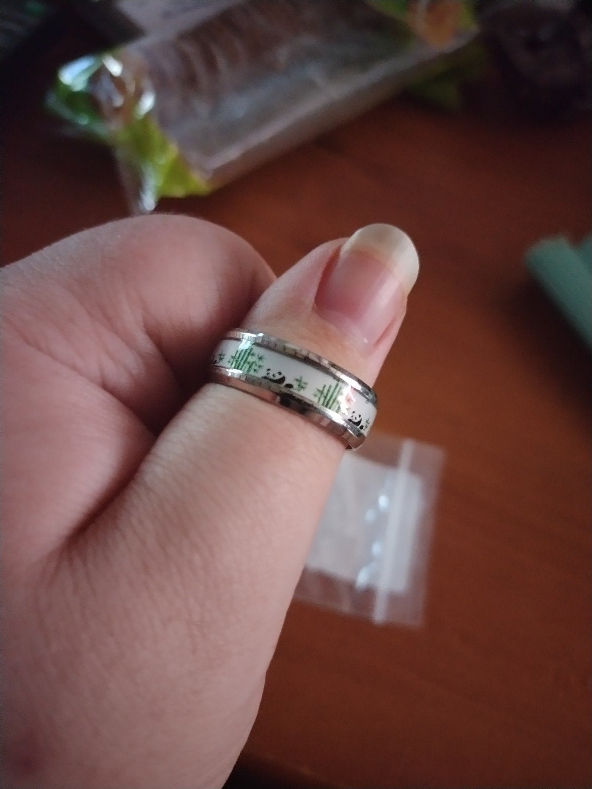 Rvs ring panda maat 12, nieuw, 20 of groter, Nieuw, Ophalen of Verzenden, Dame of Heer