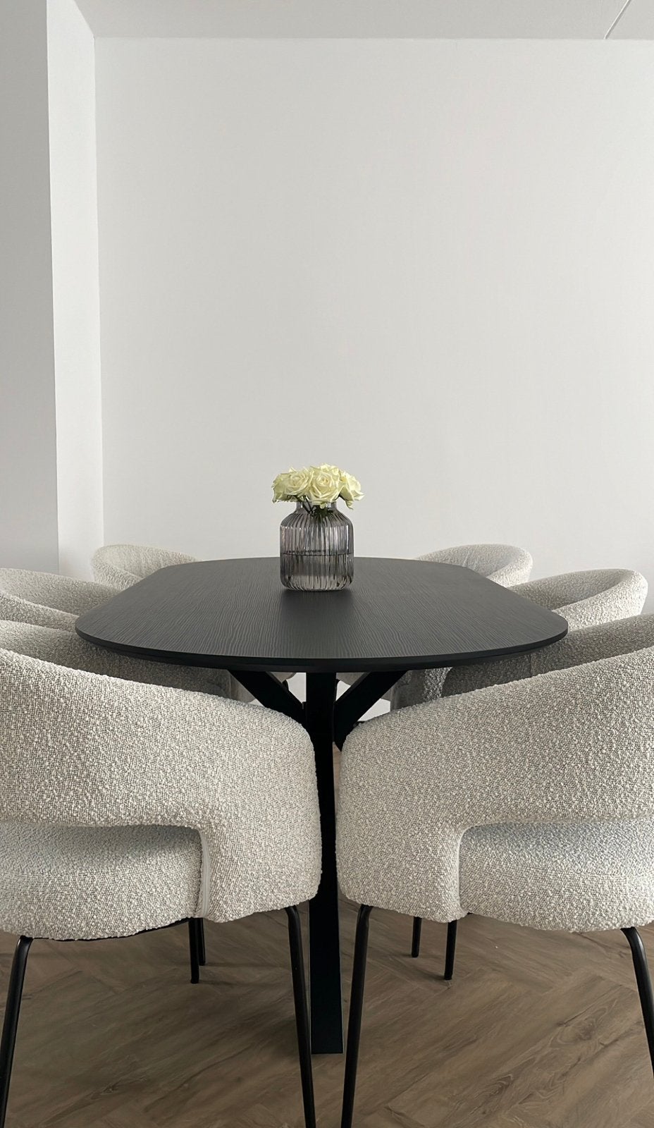 Zwarte eettafel, Ophalen, Gebruikt, 50 tot 100 cm, Vijf personen of meer
