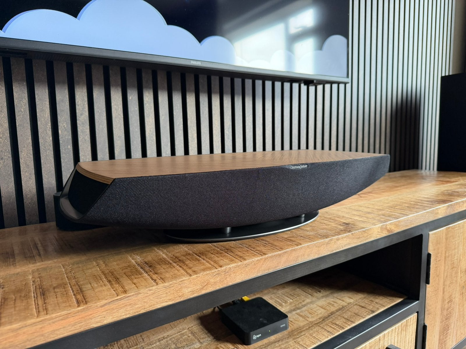 Sonus Faber Omnia Walnoot - High-end Soundbar, Overige merken, Slimme speaker, Ophalen of Verzenden, Zo goed als nieuw