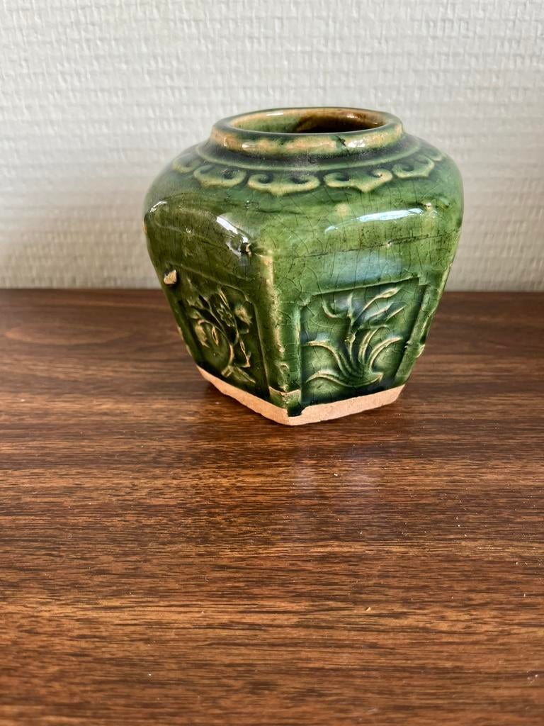 Antieke Chinese groene gemberpot, Antiek en Kunst, Ophalen of Verzenden