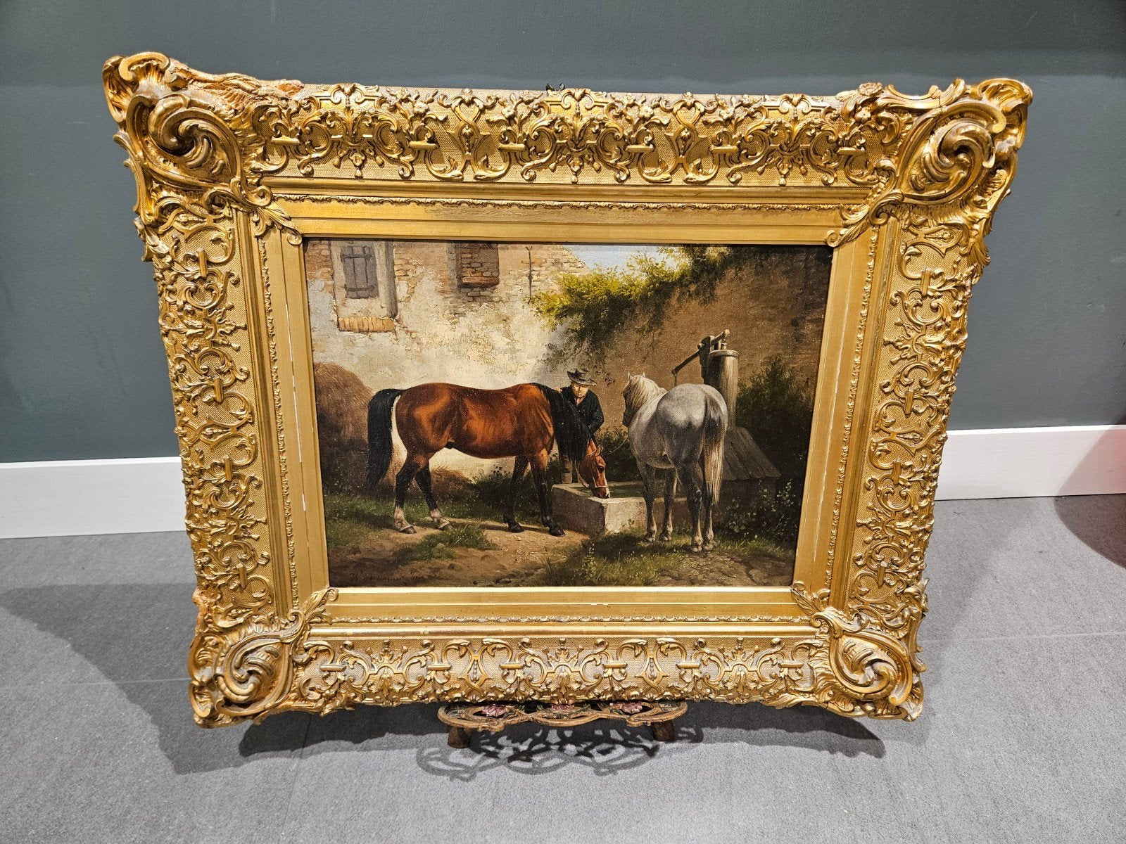 Schilderij Wouter Verschuur II(1841-1936) echtgoud lijst, Antiek en Kunst, Kunst | Schilderijen | Klassiek, Ophalen