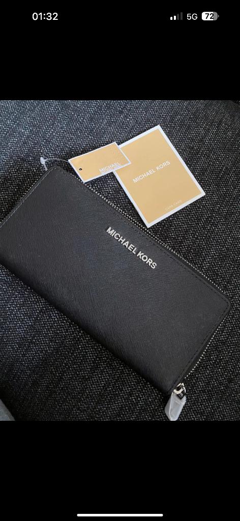 Michael kors portemonnee zwart zilver nieuw!, Ophalen of Verzenden, Nieuw, Zwart, Overige merken