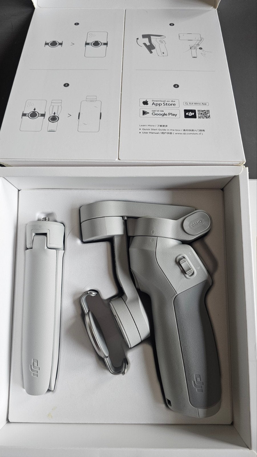 Dji OSMO MOBILE 4, Ophalen, 125 cm of minder, Nieuw, 3-assige stabilisatie