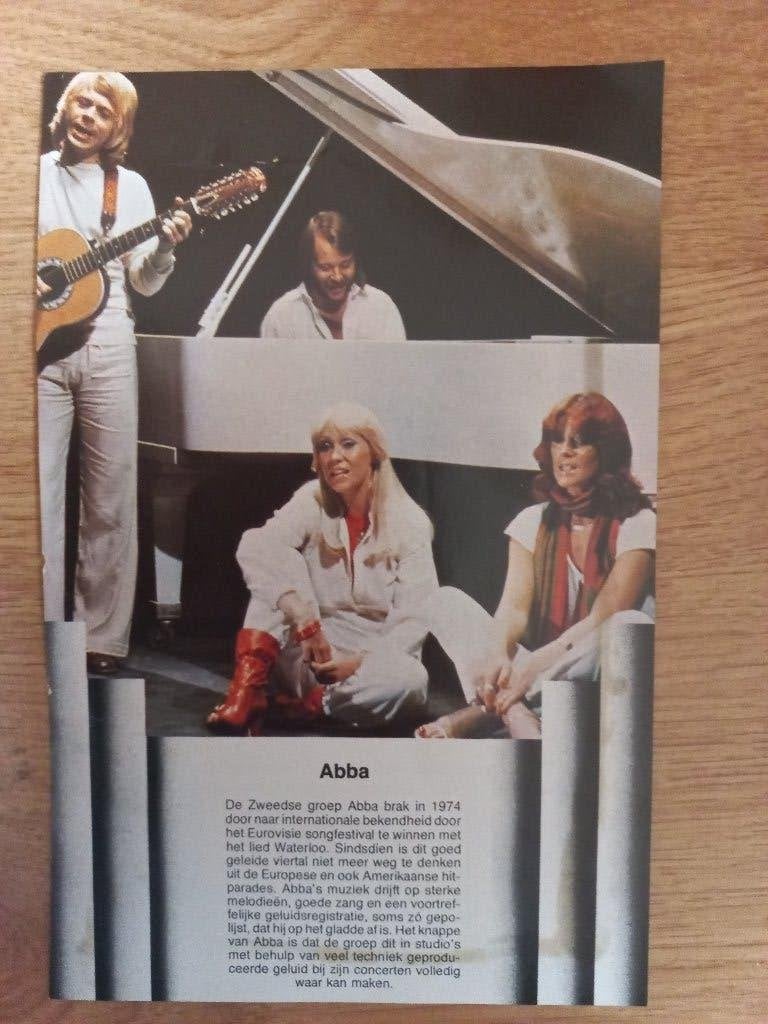 ABBA diverse artikelen, Verzamelen, Ophalen of Verzenden, 1960 tot 1980, Nederland, Knipsel(s)