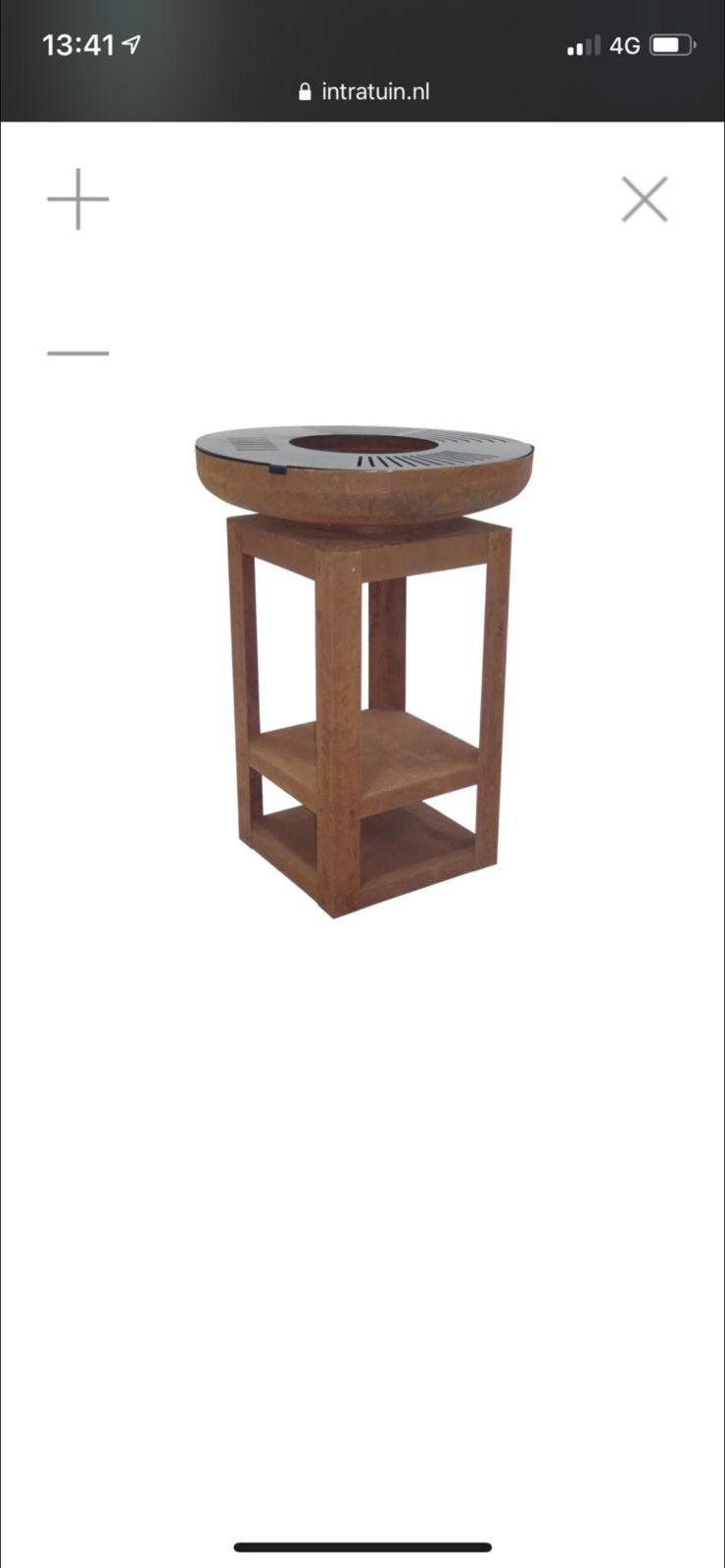 Plancha/ vuurschaal cortenstaal  diameter 80, Tuin en Terras, Ophalen, Gebruikt