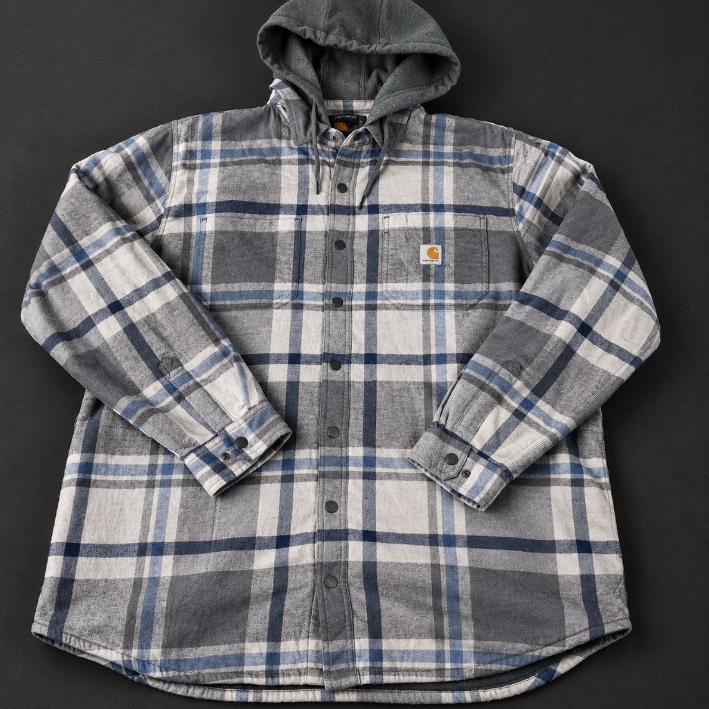 Carhartt Rugged Flex  Grijs/Blauw Geruit - Maat XL, Carhartt, Maat 56/58 (XL), Ophalen of Verzenden, Zo goed als nieuw