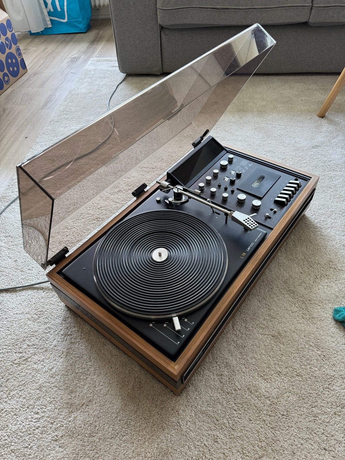 Liesenkötter LT 360 Hi-Fi Stereo met Lenco L78 platenspeler, Ophalen, Gebruikt, Platenspeler, Overige merken