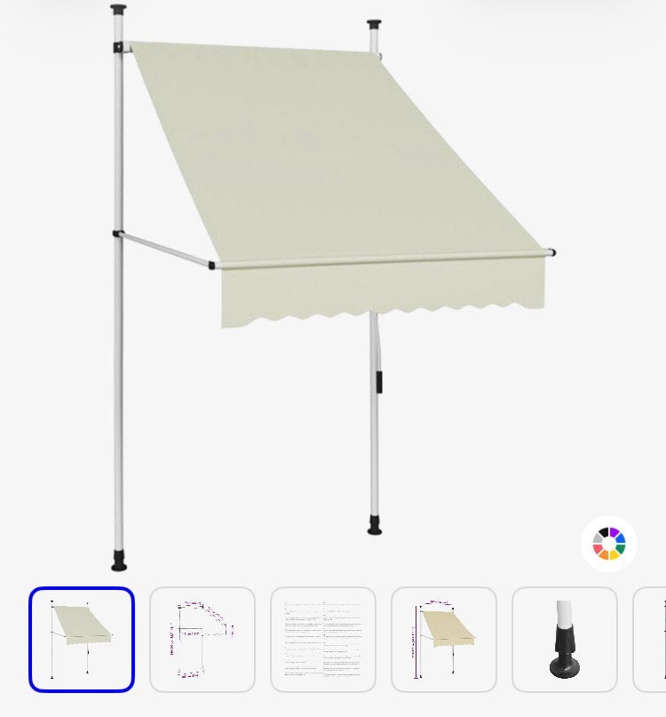 Luifel van VidaXL - ophalen, Tuin en Terras, Zonneschermen, Ophalen, Zo goed als nieuw, Knikarmscherm