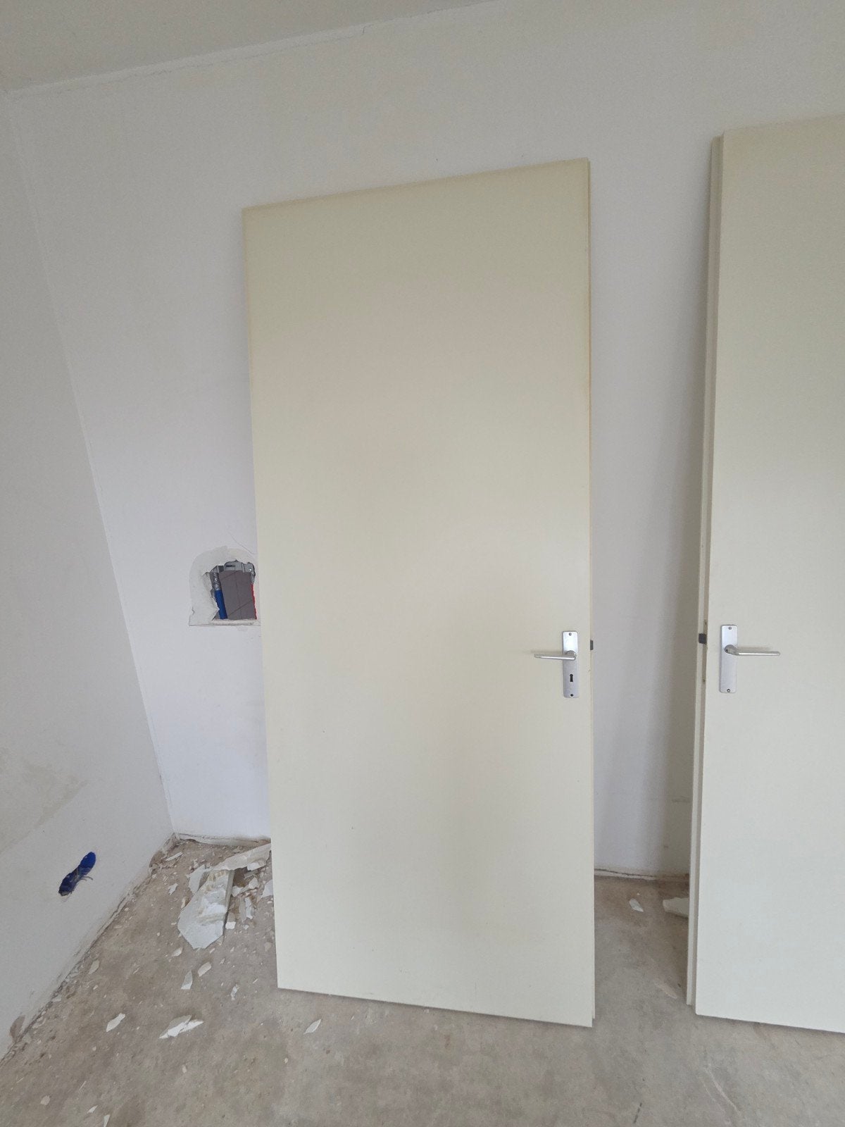 4 Opdekdeuren 93x231,5 cm (2x links, 2x rechts) met slot, Ophalen, Gebruikt, 80 tot 100 cm, 215 cm of meer
