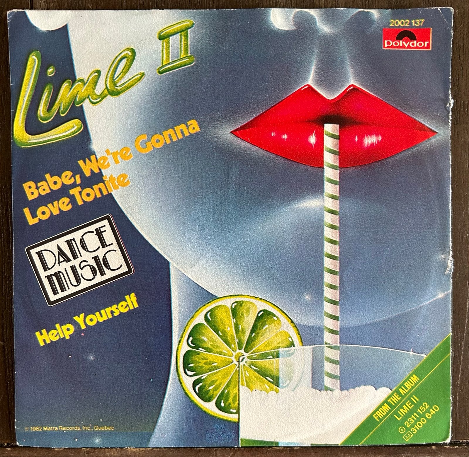 Lime II - Babe, We're Gonna Love Tonite / Help Yourself, Gebruikt, Originele persing, 7 inch, Ophalen of Verzenden