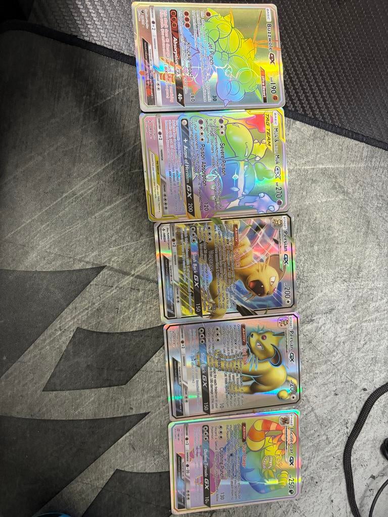 Pokémon GX en TAG TEAM kaarten - Zeldzaam en Foil, Ophalen of Verzenden, Zo goed als nieuw, Meerdere kaarten, Foil