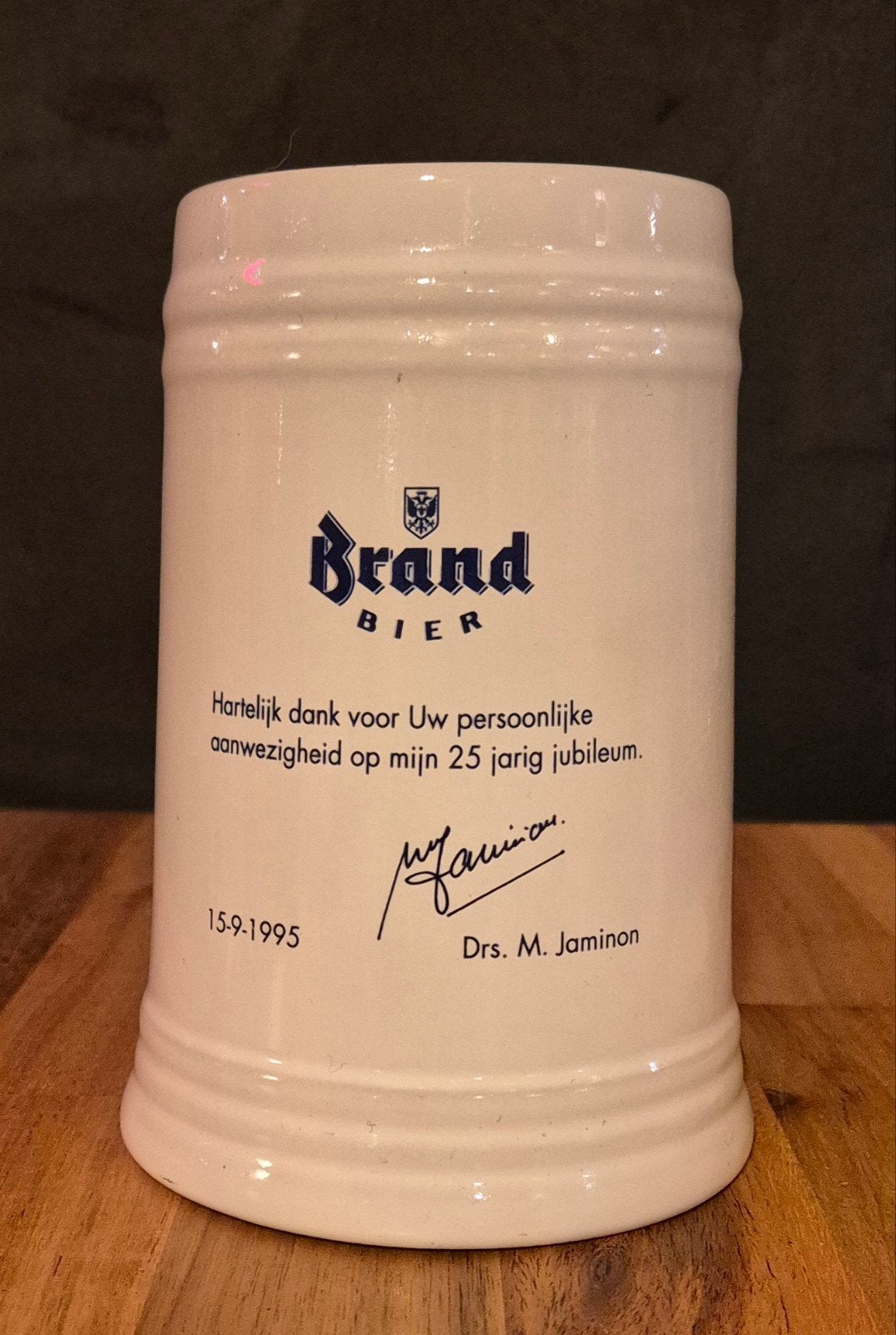 Brand bierpul - Jubileumeditie 15-9-1995., Ophalen of Verzenden, Zo goed als nieuw, Pul(len), Brand