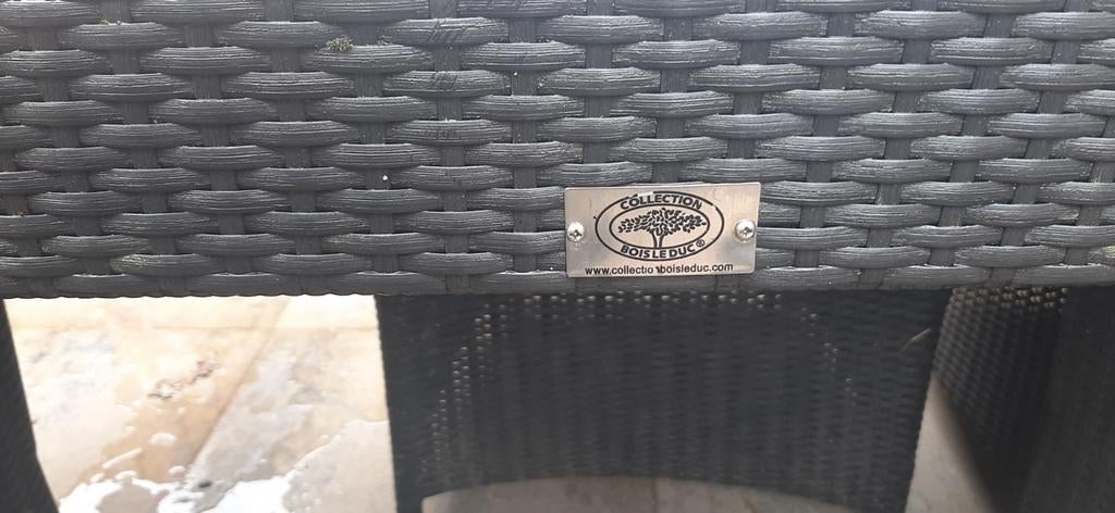 Tekoop boisleduc Tuinset: Tafel met 6 stoelen, Tuin en Terras, Tuinsets en Loungesets, Ophalen, Gebruikt, 6 zitplaatsen, Wicker