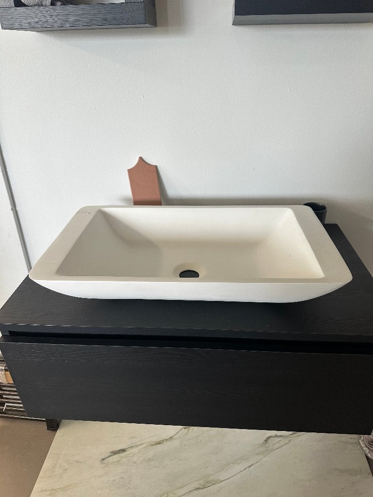 Wastafel Waskom Solid Surface Mat wit 59x35, Doe-het-zelf en Verbouw, Sanitair, Ophalen, Nieuw, Wastafel, Onbekend