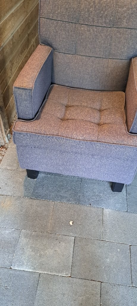 Grijze Fateuil, Huis en Inrichting, Fauteuils, Ophalen, Gebruikt, Minder dan 75 cm, Stof