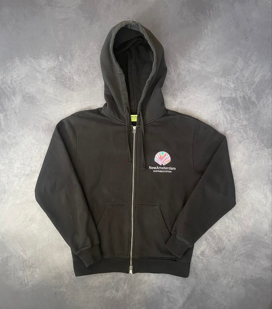 New Amsterdam Surf Association Hoodie Zwart Maat M, Ophalen of Verzenden, Gedragen, Maat 48/50 (M), Zwart