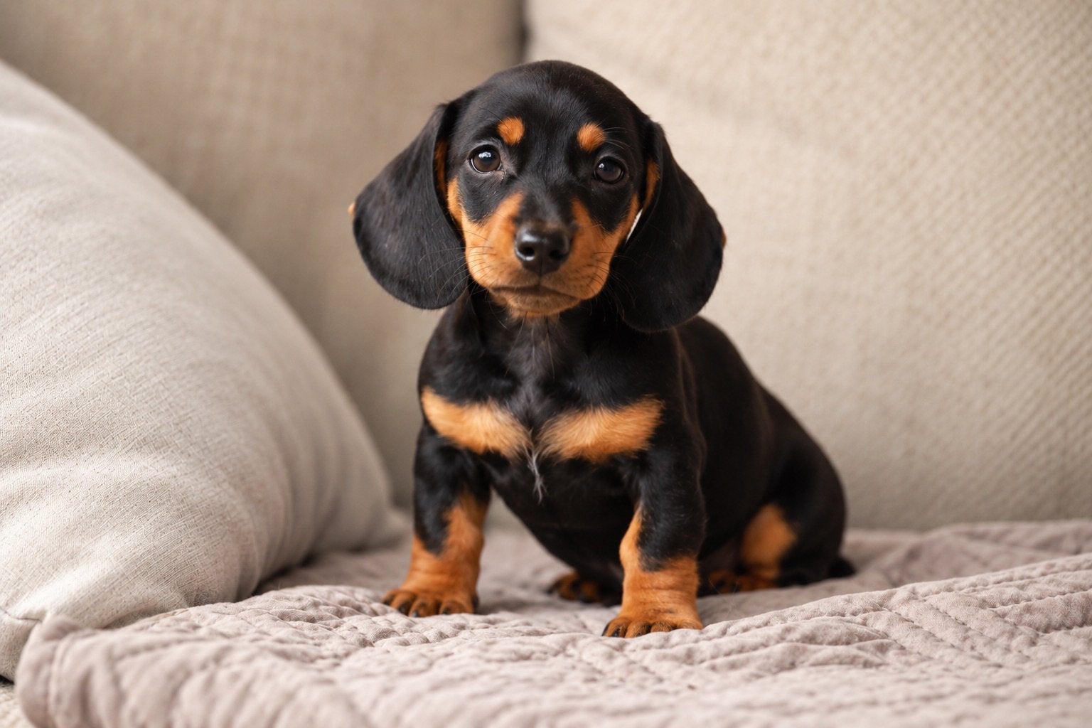 Black&tan dwerg teckel pups, 8 tot 15 weken, Korthaar, Dwerg, CDV (hondenziekte)