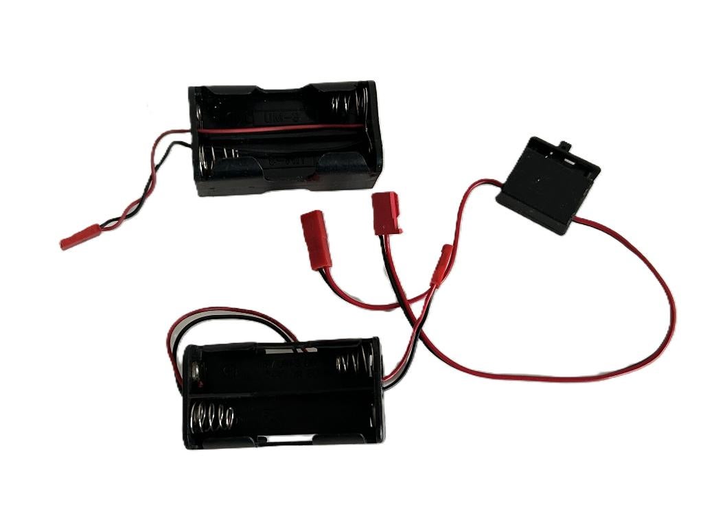 2x batterijhouder + schakelaar 1/10 rc, Hobby en Vrije tijd, Modelbouw | Radiografisch | Auto's, Ophalen of Verzenden, Gebruikt