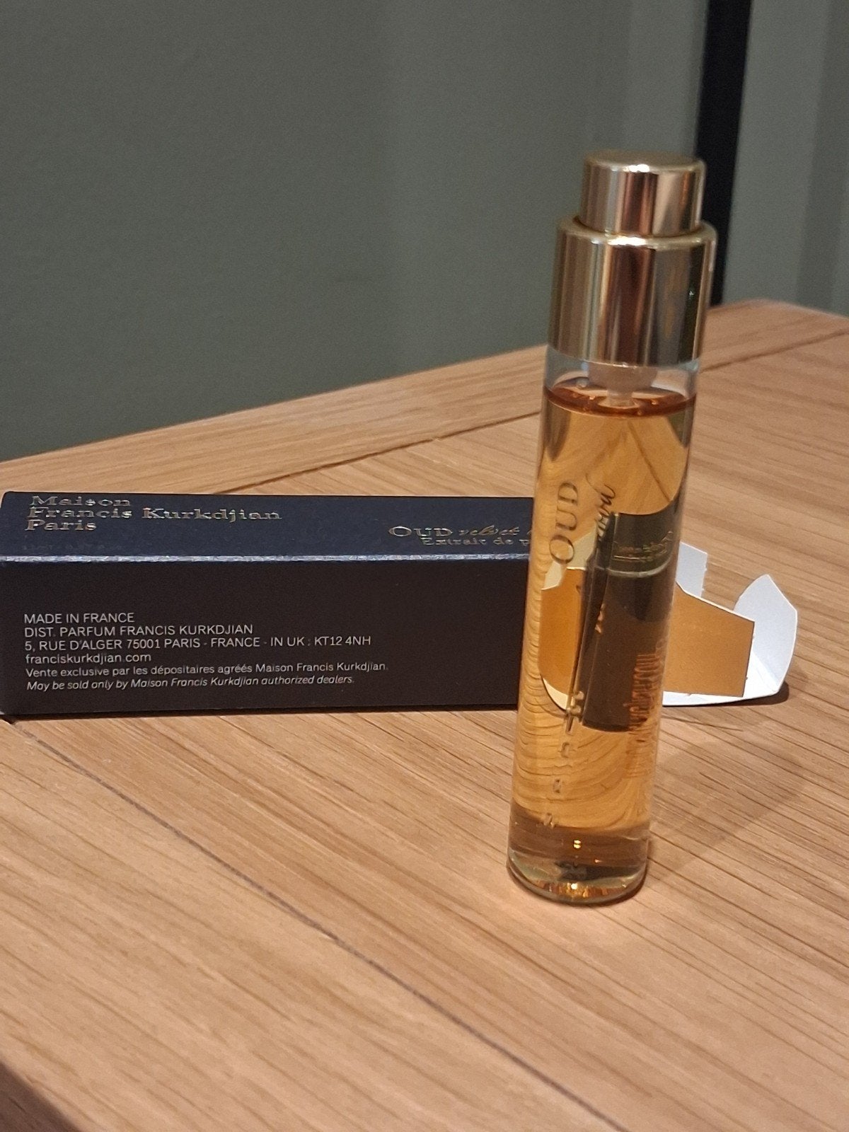 Maison Francis Kurkdjian OUD velvet mood Extrait 11 ml, Ophalen of Verzenden, Zo goed als nieuw