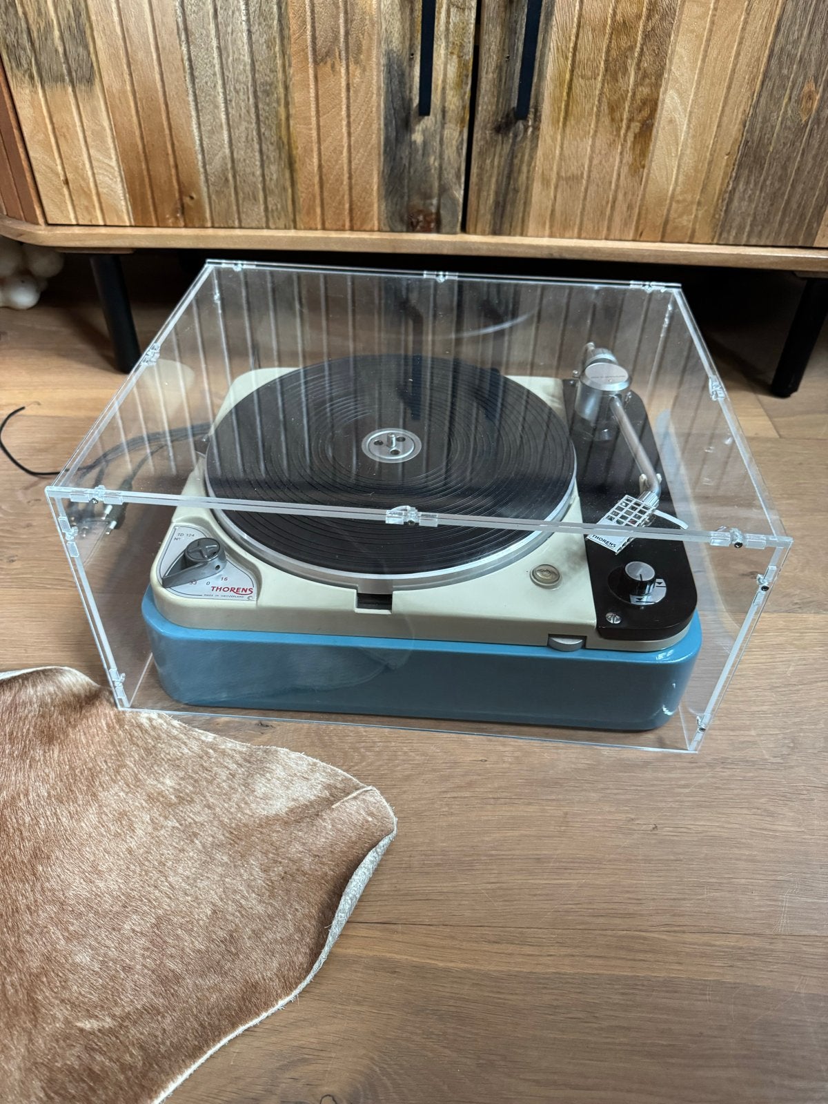 Thorens acryl Plexiglas Kap - stofkap Thorents TD124 / TD135, Ophalen of Verzenden, Zo goed als nieuw, Platenspeler, Thorens