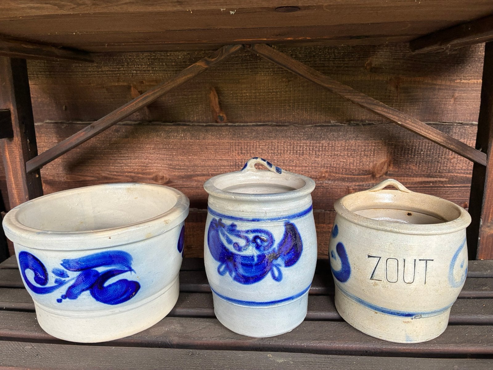 3 Oude keulse zoutpotten, Ophalen of Verzenden