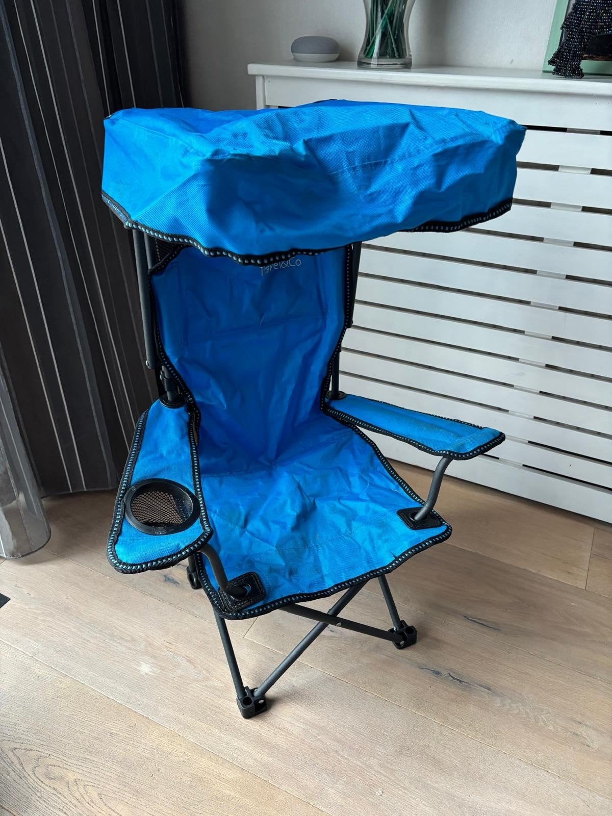 ANWB Kids Campingstoel met Zonnescherm (Blauw), Ophalen of Verzenden, Zo goed als nieuw, Campingstoel