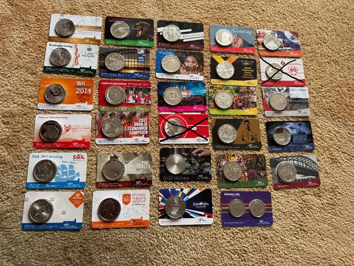 Diverse coincards met penningen 2013/2024 (zie omschrijving), Ophalen of Verzenden, Nederland, Munten