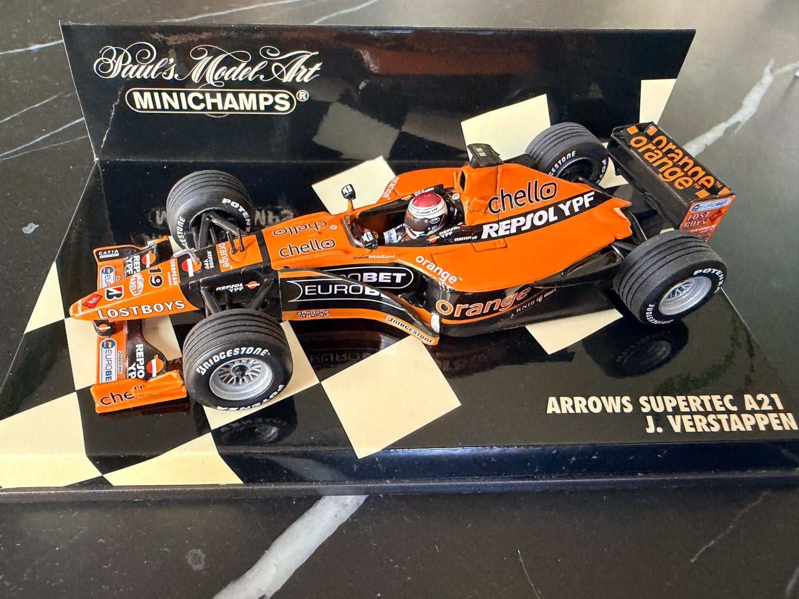 Minichamps Arrows Supertec A21 J. Verstappen F1 model, Ophalen of Verzenden, Zo goed als nieuw, Overige typen