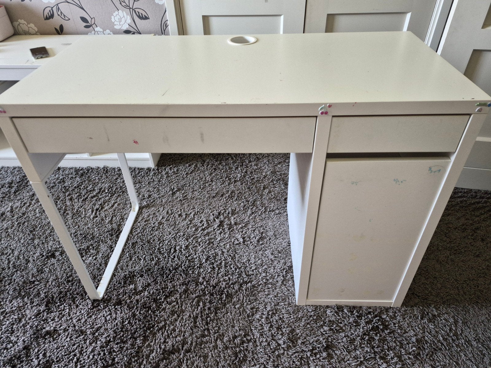 2 x ikea micke bureau, Huis en Inrichting, Bureaus, Ophalen, 105 cm, Gebruikt, Kinderbureau
