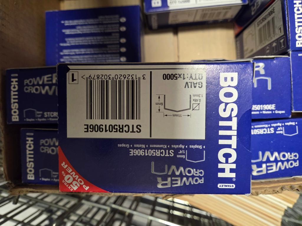 Bostitch Power Crown Nietjes 6mm - 5000 stuks ( 20x20 doosje, Ophalen, Nieuw, Minder dan 50 mm, Overige typen