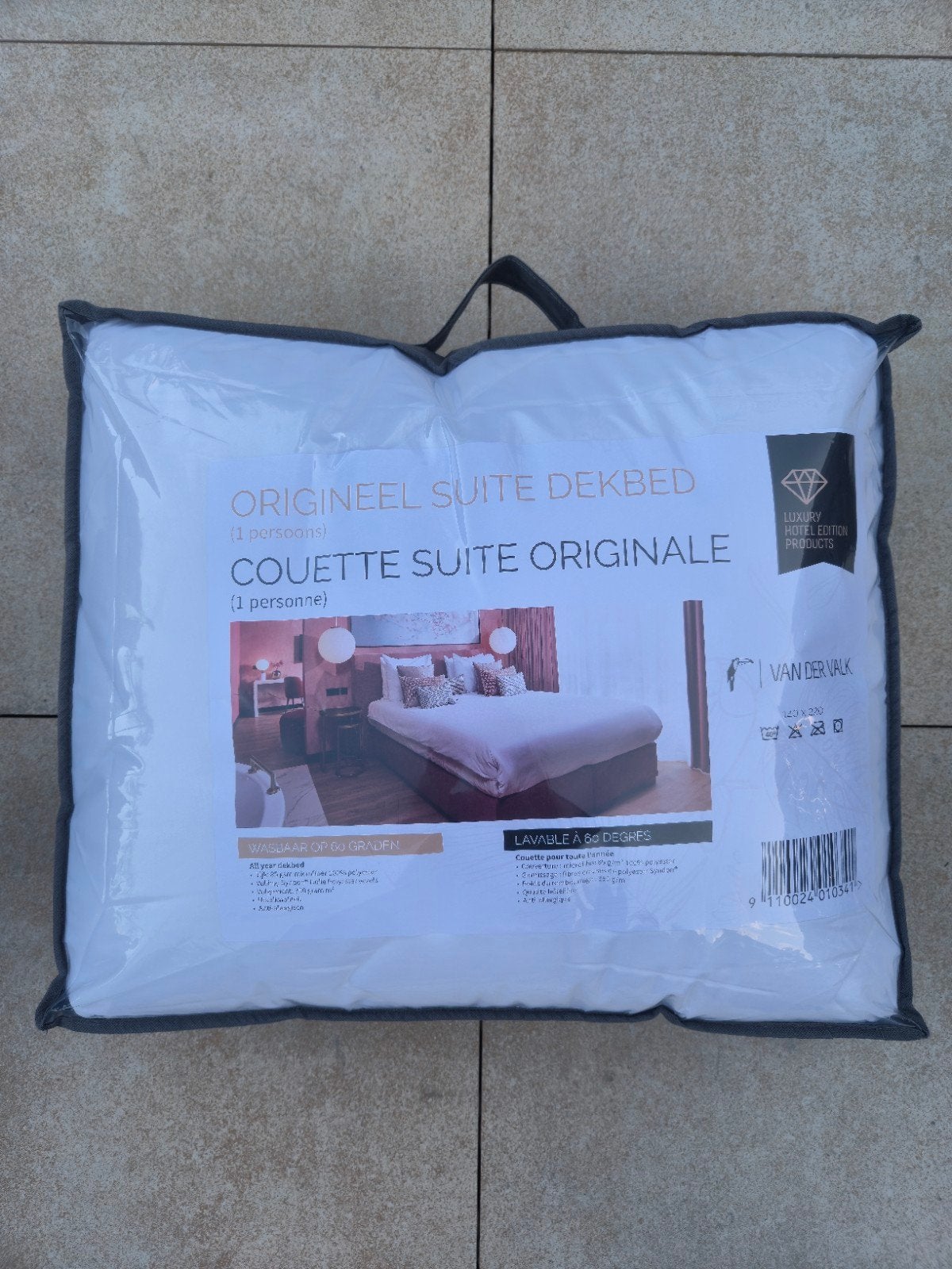 Van der Valk Origineel Suite Dekbed 140x220, Eenpersoons, Verzenden, Wit, Nieuw
