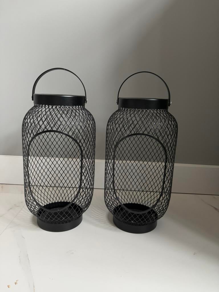 2x lantaarn (bijna nieuw conditie), Ophalen of Verzenden, Zo goed als nieuw, Overige materialen, Minder dan 25 cm