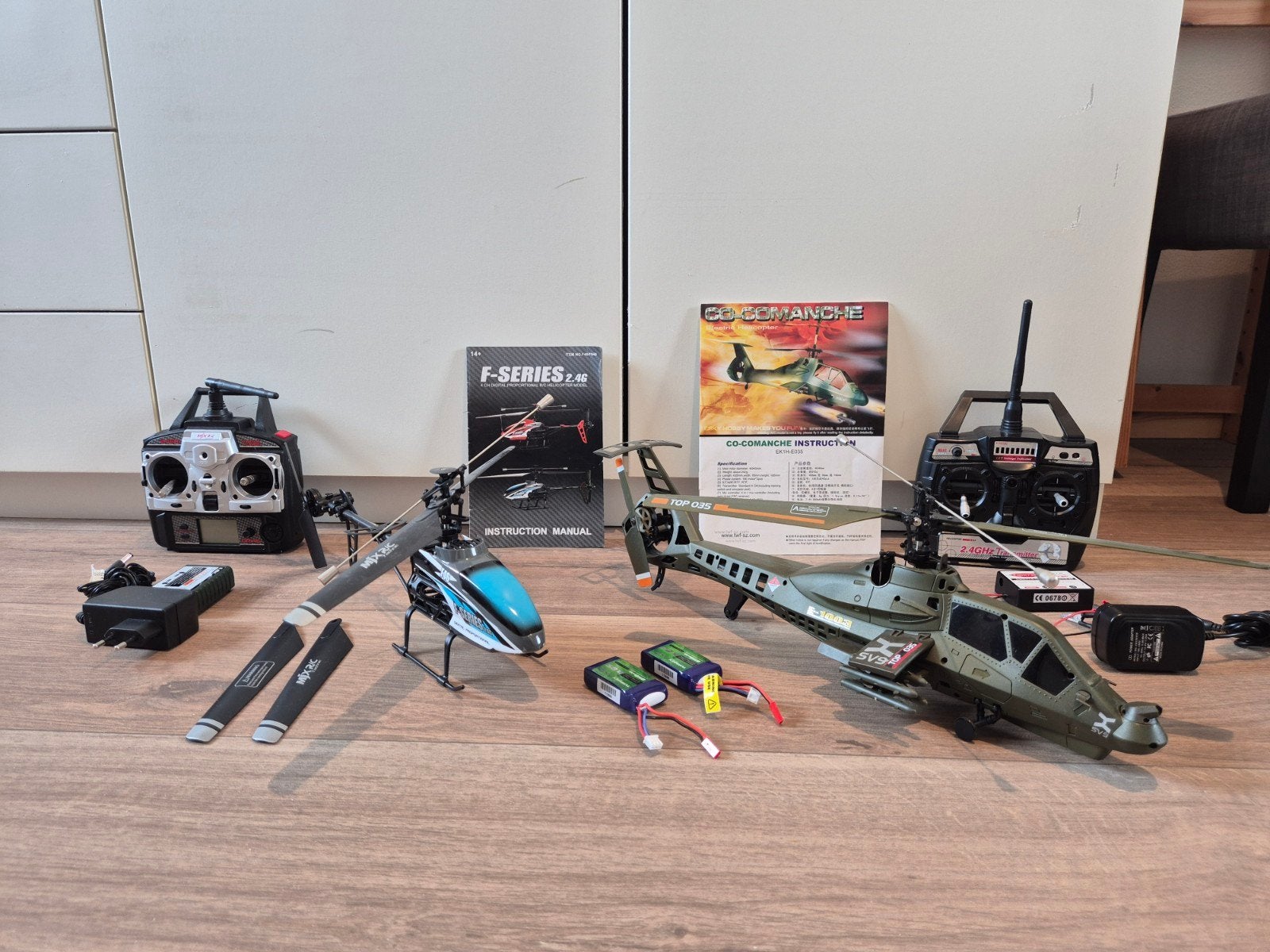 RC Helikopters: Co-Comanche & F-Series 2.4G met accessoires, Elektro, Gebruikt, RTF (Ready to Fly), Helikopter