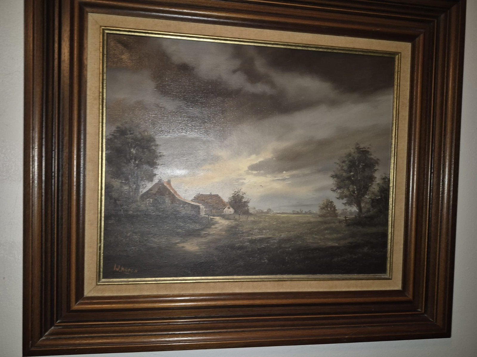 willem kroon schilderij, Antiek en Kunst, Ophalen, Handgeschilderd, Doek, Realistisch