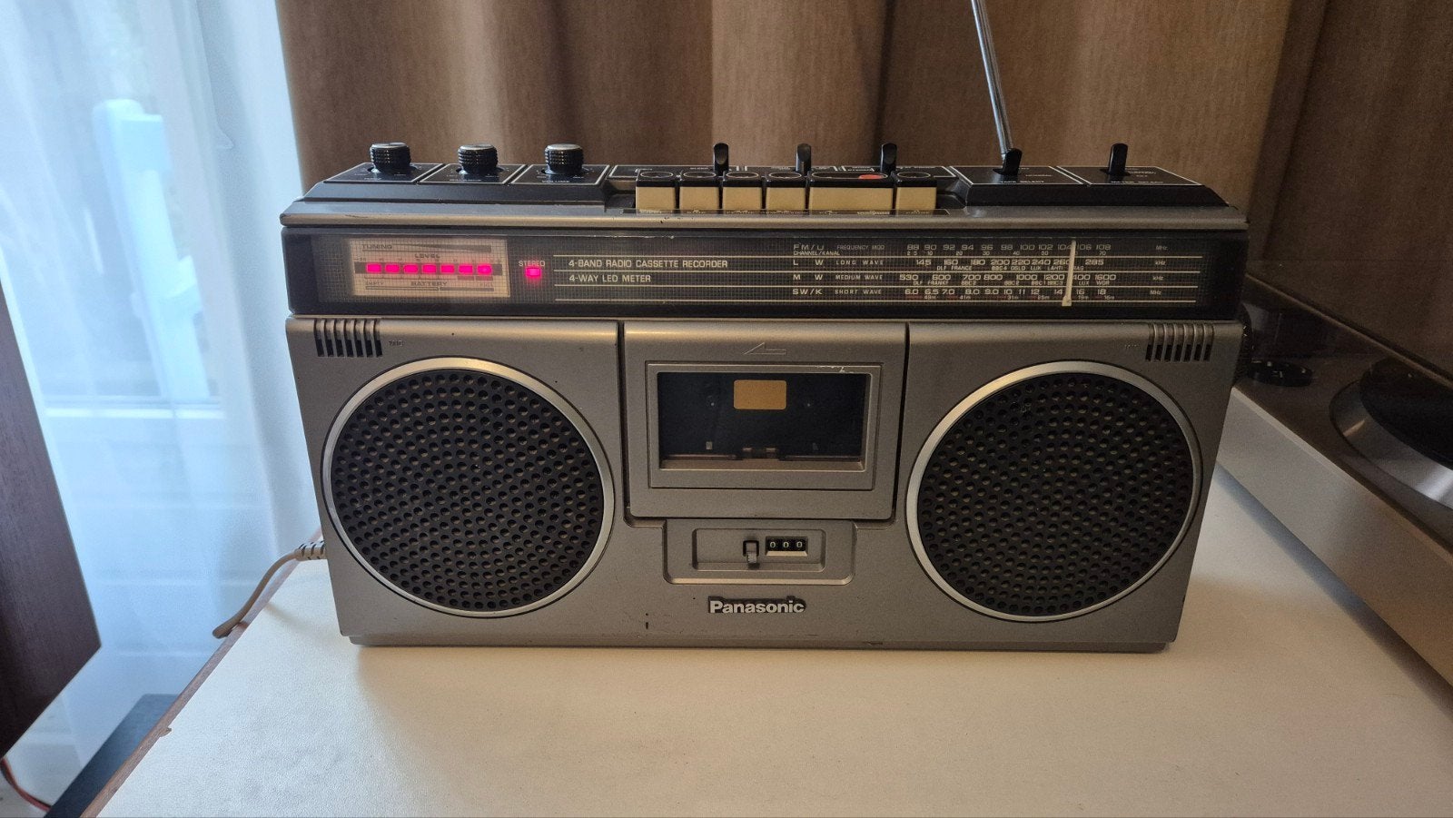 Panasonic RQ-4050LJ radio-cassetterecorder, Ophalen of Verzenden, Gebruikt, Radio